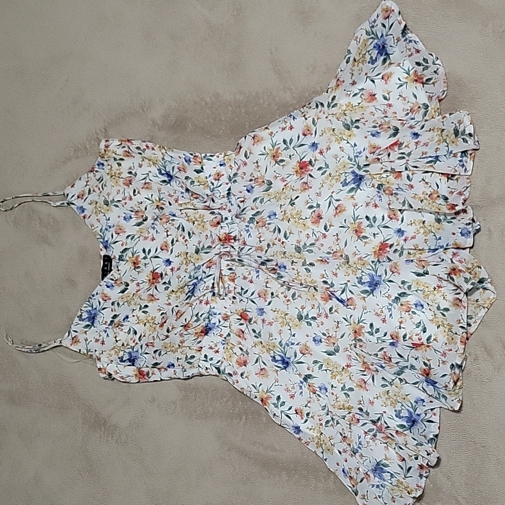 Womens Trixxi Romper, size Lg, floral pattern
